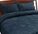 Microsuede King Duvet 3-Piece Set, Navy