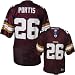 Image of Reebok NFL Equipment Washington Redskins #26 Clinton Portis Burgundy Alternate Replica Football Jersey