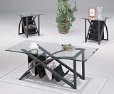 BEAUTIFUL 3 PC COFFEE TABLE SET IN MATTE BLACK