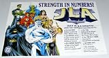  : 1997 JLA Strength in Numbers DC Comics Promo Poster: Blue Superman/Batman/Wonder Woman/Green Lantern/Flash/Aquaman/Jonn Jonzz