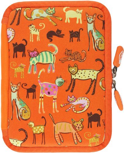 NeoSkin Kindle Zip Sleeve, Cat's Meow (Fits Kindle and Kindle Paperwhite, Neoprene Kindle Cover, Kindle Case)