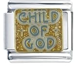 Pugster Enamel Paint Child Of God Stainless Steel Religious Italian Charm Link