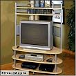 Apollo Entertainment Center In Silver/Maple Finish By Studio RTA