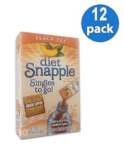 Amazon.com : Diet SNAPPLE PEACH TEA Soft Drink Mix 6 Sticks In Each Box