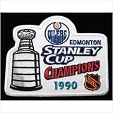 National Emblem PATCHHKYEDMSC90 NHL Logo Patch - Stanley Cup Champions - Edmonton Oilers 1990