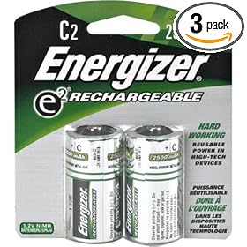 Energizer e2 Rechargeable, Size C, 2-Count (Pack of 3): Health &amp; Personal Care