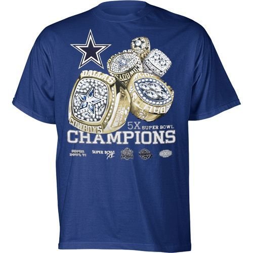 Dallas Cowboys 50Th Ring History Short Sleeve T-Shirt