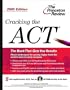 Cracking the ACT with Sample Tests on CD-ROM, 2003 Edition (College Test Prep)