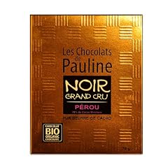 Les Chocolats de Pauline allerfeinste Bio-Zartbitterschokolade Grand Cru mit Kakao aus Peru, 70 g