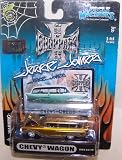 Muscle Machines 1/64 Scale Diecast West Choppers Coast Jesse James Series Chevy Wagon in Color Gold No#jj04-64-10
