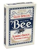 BEE(ビー) 77 ジャンボインデックス トランプ 青 ポーカーサイズ