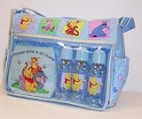 Disney Pooh Baby Large Diaper Bag +3 Bottles 9 Fl Oz