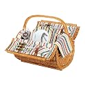 Riviera Edition Barrel Picnic Basket with Striped Liner