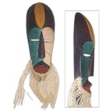 Wood mask, 'Wise Ga Elder' by NOVICA