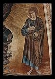 Cimabue (Apse mosaic in the Cathedral of Pisa, Scene: Ender throne Christ with Maria and Johannes, Detail: John) Framed Art Poster Print - 11 X 17