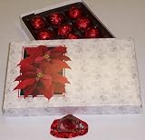 Scott's Cakes 1 lb. Milk Chocolate Covered Cherries in a Poinsettia Box