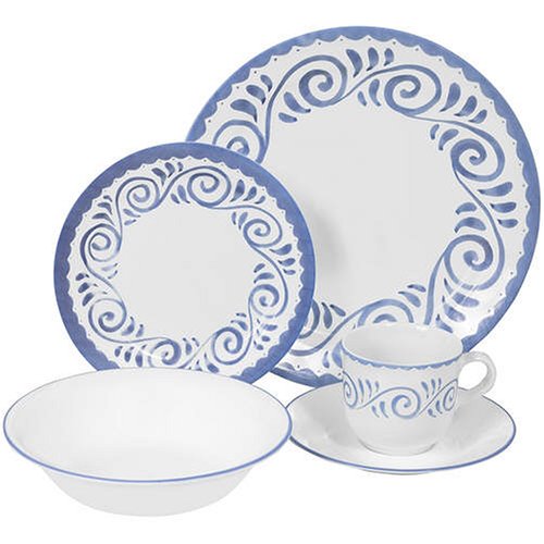 Corelle Livingware 20 Piece Set, Service for 4, Mediterraneo 51MRP5PE2CL Corelle Livingware 20 Piece Set, Service for 4, Mediterraneo
