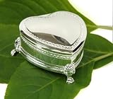 Heart Shaped Silver Jewelry Box