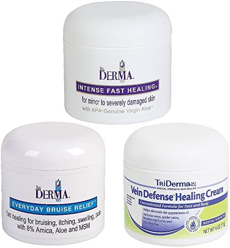 (Set) Triderma Intense Fast Healing, Everyday Bruise, And Vein Defense Cream