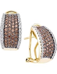 1.51ctw Brown Diamond Fashion Earrings 14K Yellow Gold