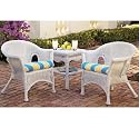 3-pc. Resin Wicker Set and Cushions