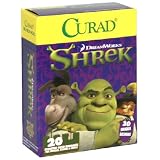 Curad Bandages, Assorted Sized, Shrek, 20-Count Boxes (Pack of 6)