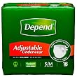 Depend Adjustable Underwear, [Small/Medium], Maximum Absorbency, 18-Count Packages (Pack of 4)