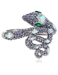 Betsey Johnson "Iconic Amethyst" Snake Wrap Bangle Bracelet, 8"