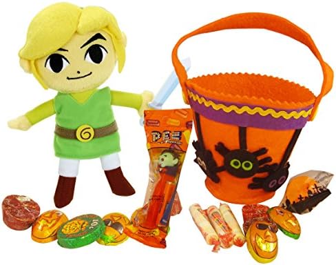 The Legend of Zelda Cuddly and Soft Fabric Halloween Gift Basket with Cute Candies for Children