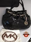 New Michael Kors Jet Set Chain Black Python W Gold Large Ring Tote Handbag