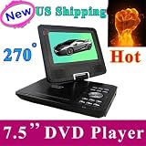 NEW 7.5 TFT Portable DVD EVD CD Player with Analog TV SD USB Slots + Game 270
