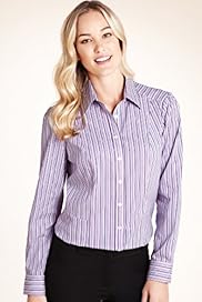 Long Sleeve Striped Stretch Shirt