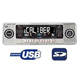 Produkt-Bild: Caliber RCD110 FM RDS "Retro Look" Radio mit CD / MP3 / USB / SD / MMC / WMA Autoradio Chrome Finish