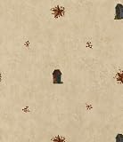 Beige Small Outhouse Toss Wallpaper