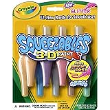 Squeezable Washable 3-D Paint - Glitter - 9 ct