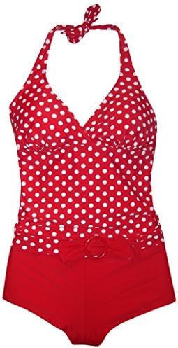 Marina West Tankini Boyshorts Swimsuit Set, X-Large, Red Dot