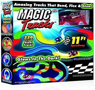 Magic Tracks with 1 Race Car | As Seen on TV | 220 Piece Glowing Track Set