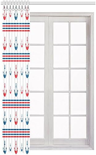 Navy Anchors Blackout Window Curtain/Panel 52" W X 84" L (One Panel)