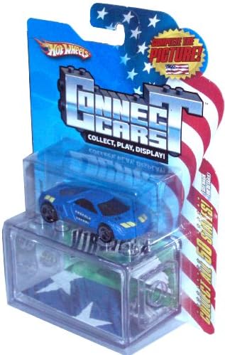 Hot Wheels 2008 Connect Cars Series 1:64 Scale Die Cast Car with Display Case #10 of 50 - Virginia Norfolk Patrol Blue Sport Coupe Cadillac Cien Concept Car