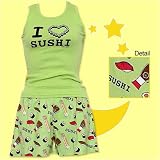 David & Goliath I Love Sushi Green Tank & Boxer