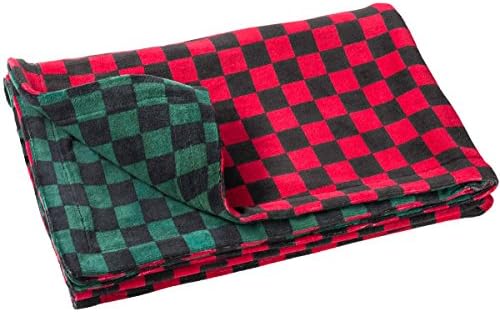 Christmas Baby Velour Checked Blanket ...