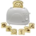 Pop Art Toaster with 6 Design Plates - White