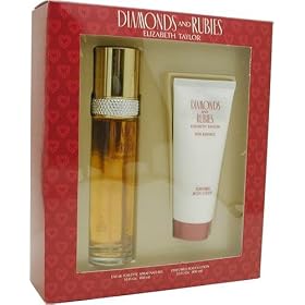 Diamonds & Rubies By Elizabeth Taylor For Women. Set-edt Spray 3.3 Ounces & Body Lotion 3.3 Ounces