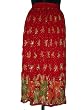 Sangria Gypsy India Boho Bellydance Embroidered Sequins Crinkle Skirt 38 Inches