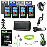 CrazyOnDigital 17 items Cases Charger Screen Protector For HTC HD7 T9292 .  ....
