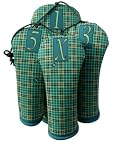Jaci's Gem Collection By Luco Sport Emerald Plaid Golf Head Cover Set of 4