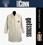 Connecticut Huskies Long Lab Coat from Gelscrubs ( with Huskies Logo ) - B000BJKI7K