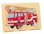Wooden Fire Truck 9-piece Peg Puzzle