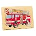 Wooden Fire Truck 9-piece Peg Puzzle