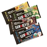 Raw Rev 100, 4-Flavor Variety Pack, 100 Calorie Organic Live Food Bar, 0.8-Ounce Bars (Pack of 24) ~ Raw Revolution